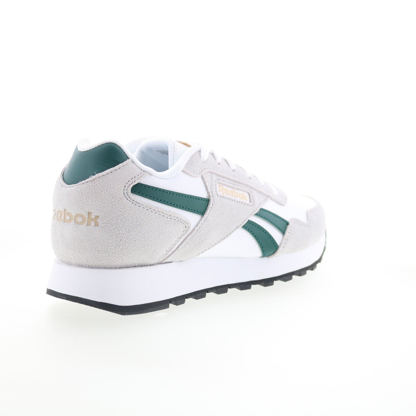 Reebok Glide Mens White Suede Lace Up Lifestyle Sneakers Shoes