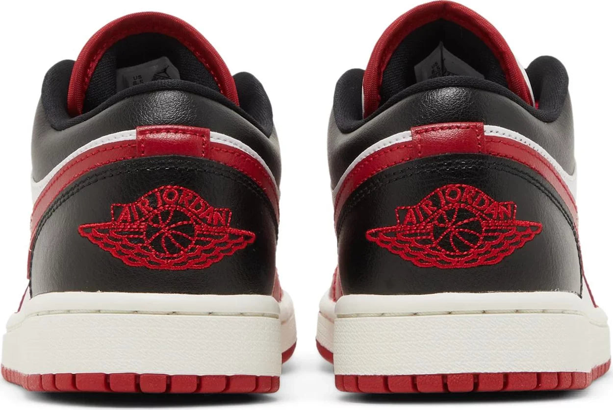 Nike Womens Air Jordan 1 Low Sneakers - 'White Gym Red'