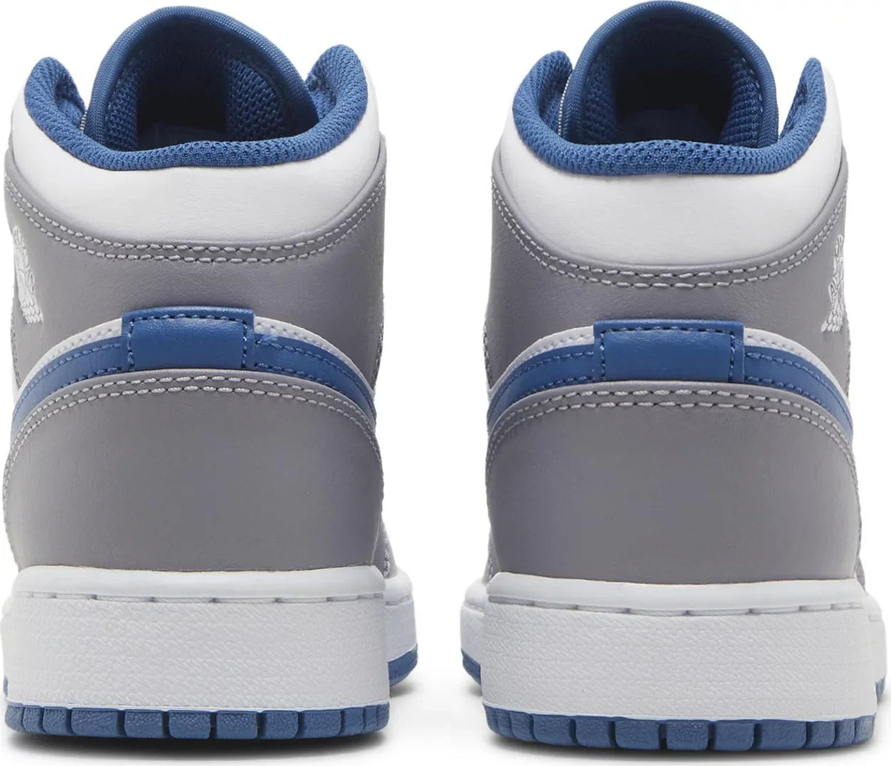 Nike Grade School Womens Air Jordan 1 Mid Sneakers - 'Cement True Blue'