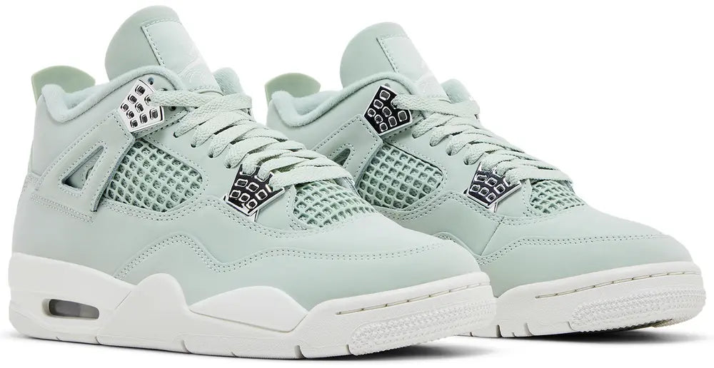 Nike Womens Air Jordan 4 Retro Sneakers - 'Abundance / Seafoam'