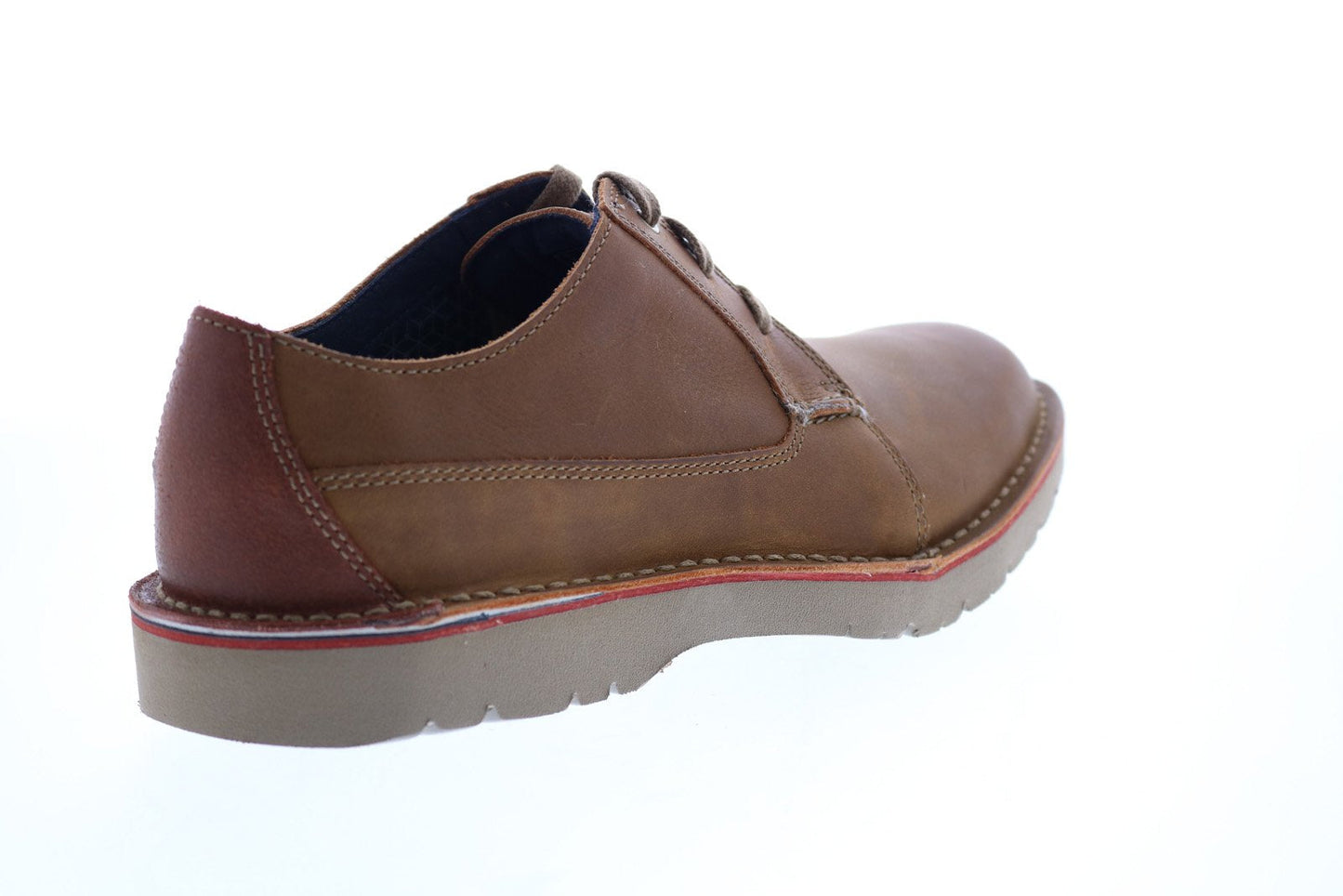 Clarks Vargo Plain 26136676 Mens Brown Leather Oxfords & Lace Ups Plain Toe Shoes