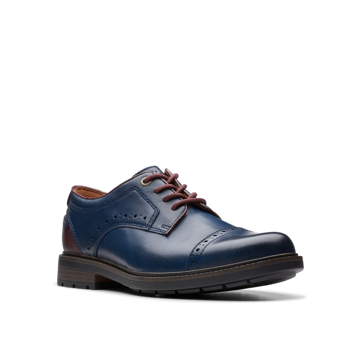 Clarks Un Shire Vibe 26176914 Mens Blue Oxfords & Lace Ups Cap Toe Shoes