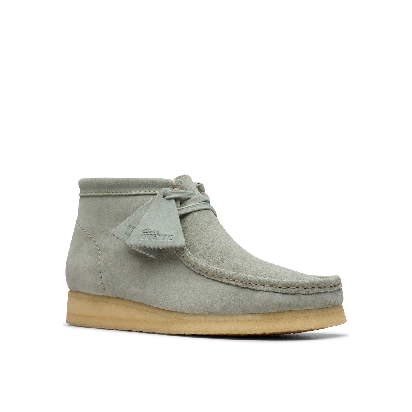 Clarks Wallabee Boot 26181139 Mens Gray Suede Lace Up Chukkas Boots
