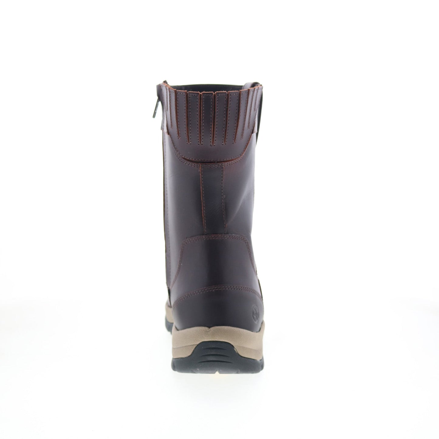 Jama Old West MB2064 Mens Brown Wide Leather Zipper Casual Dress Boots