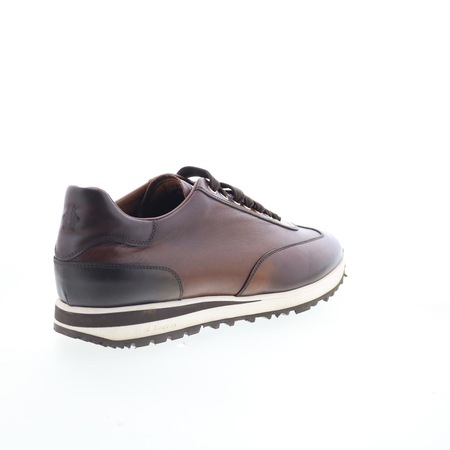 Di Bianco Trieste Deco Mens Brown Leather Lace Up Lifestyle Sneakers Shoes