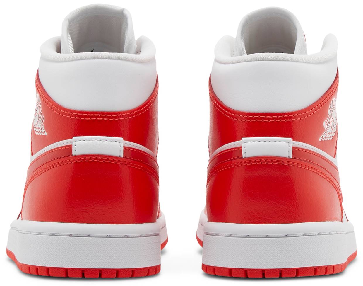 Nike Womens Air Jordan 1 Mid Sneakers - 'Habanero Red'