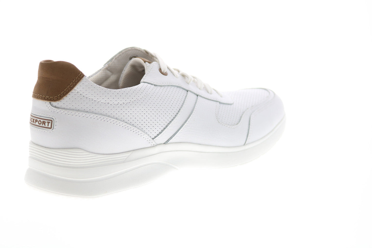 Rockport Total Motion Active Mudguard Mens White Wide Sneakers Shoes