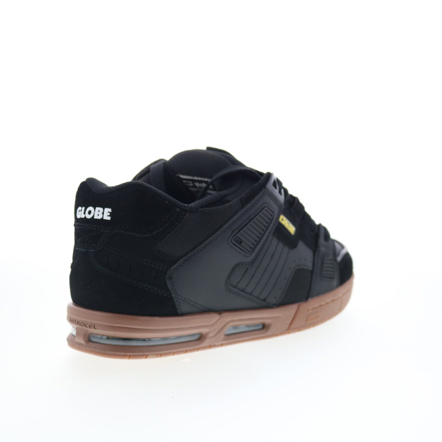 Globe Sabre GBSABR Mens Black Leather Lace Up Skate Inspired Sneakers Shoes