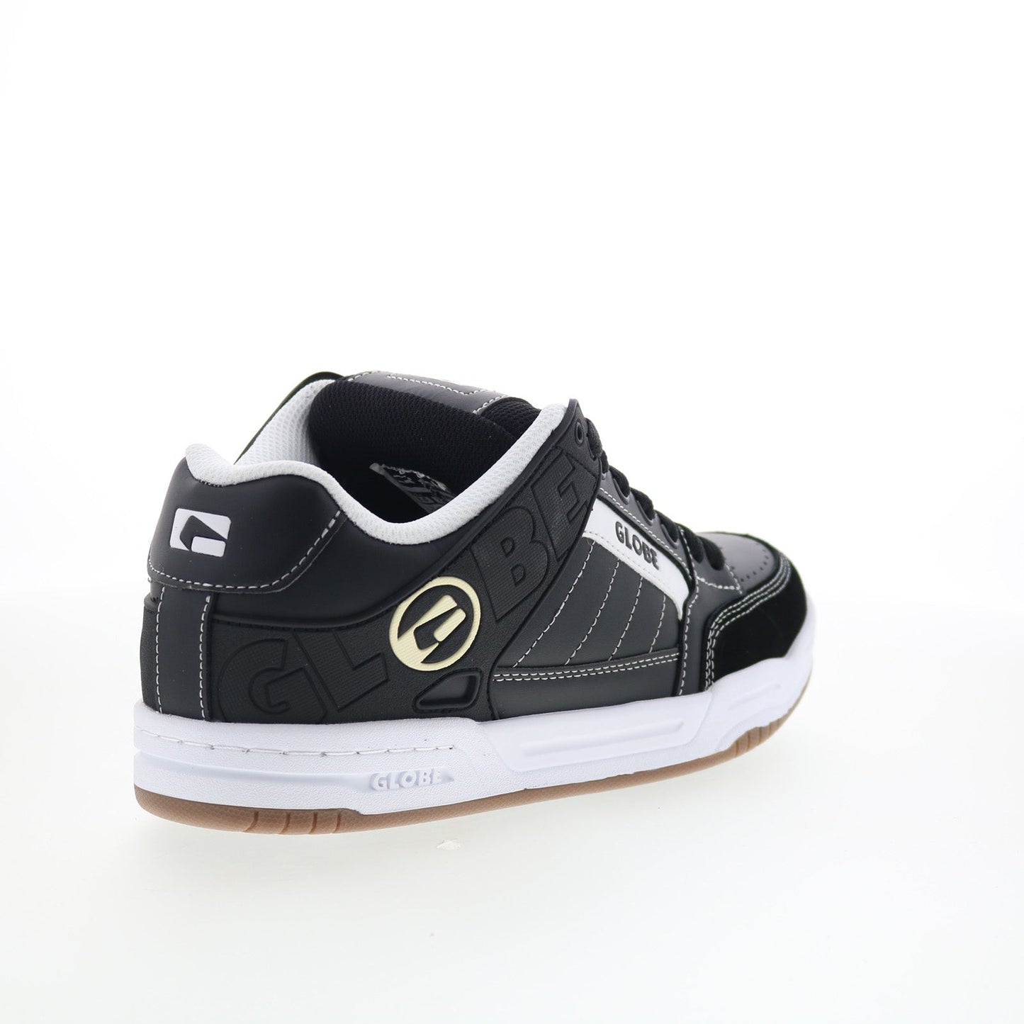 Globe Tilt GBTILT Mens Black Leather Lace Up Skate Inspired Sneakers Shoes
