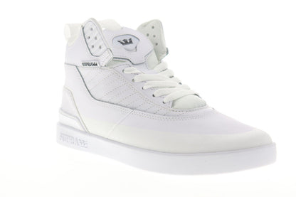 Supra Penny Pro 06567-101-M Mens White Suede Low Top Skate Sneakers Shoes
