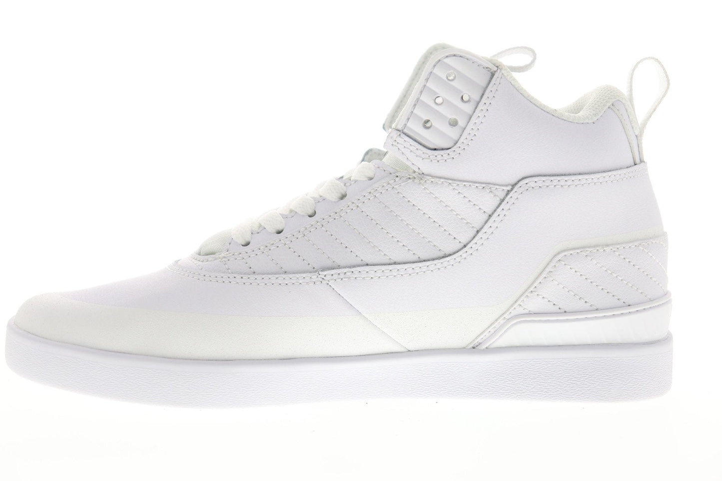 Supra Penny Pro 06567-101-M Mens White Suede Low Top Skate Sneakers Shoes