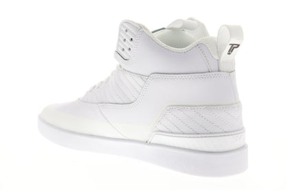Supra Penny Pro 06567-101-M Mens White Suede Low Top Skate Sneakers Shoes