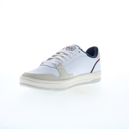 Reebok Phase Court Mens White Leather Lace Up Lifestyle Sneakers Shoes