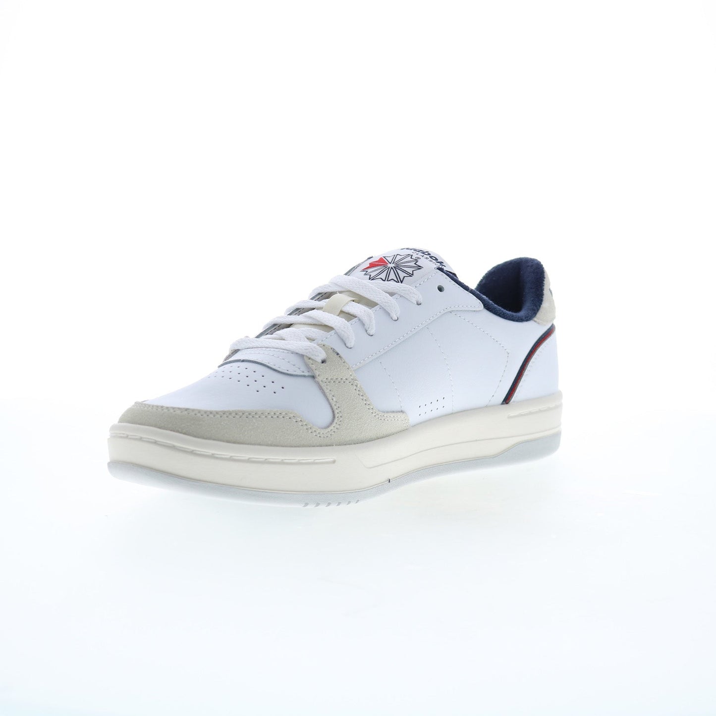 Reebok Phase Court Mens White Leather Lace Up Lifestyle Sneakers Shoes