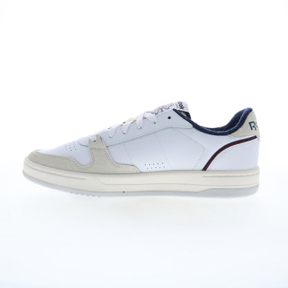 Reebok Phase Court Mens White Leather Lace Up Lifestyle Sneakers Shoes
