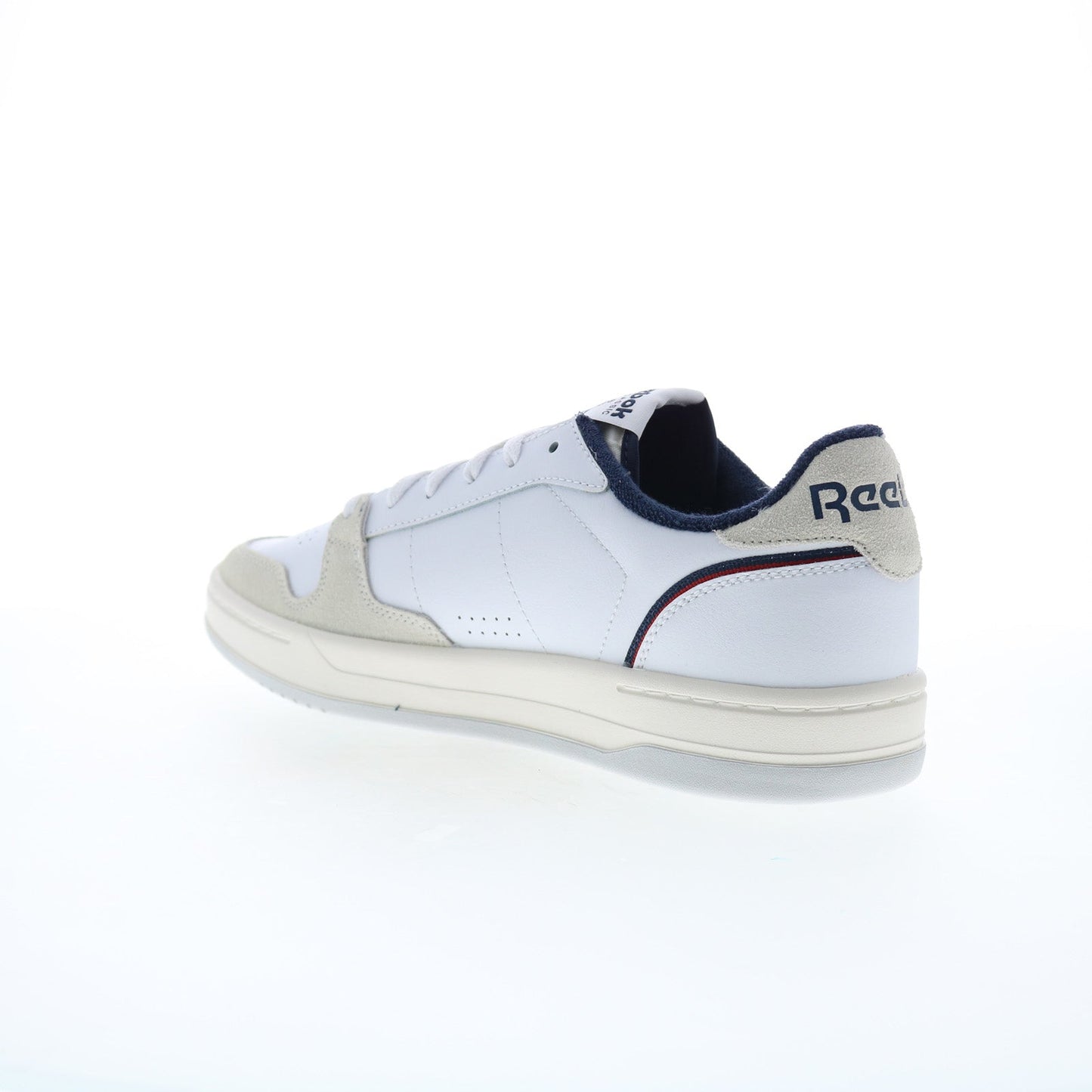Reebok Phase Court Mens White Leather Lace Up Lifestyle Sneakers Shoes