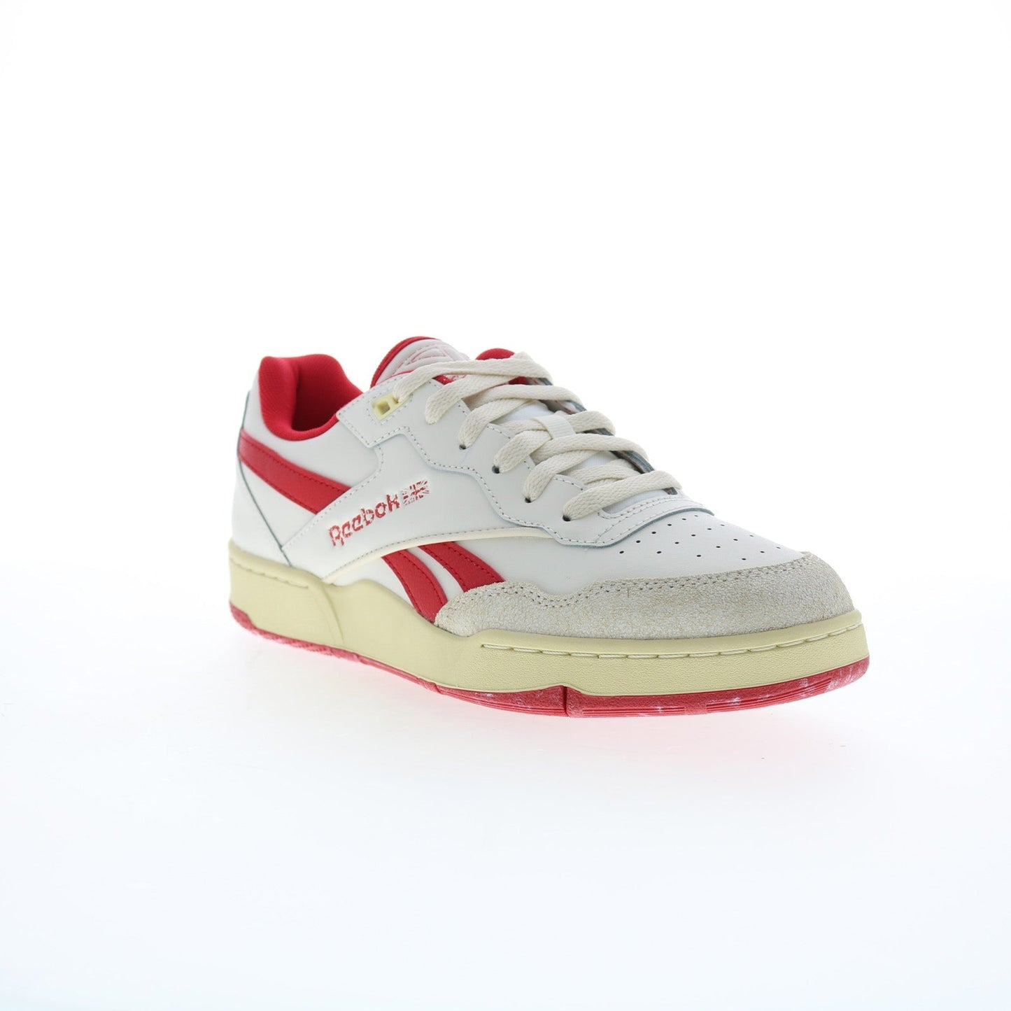 Reebok BB 4000 II Mens White Leather Lace Up Lifestyle Sneakers Shoes