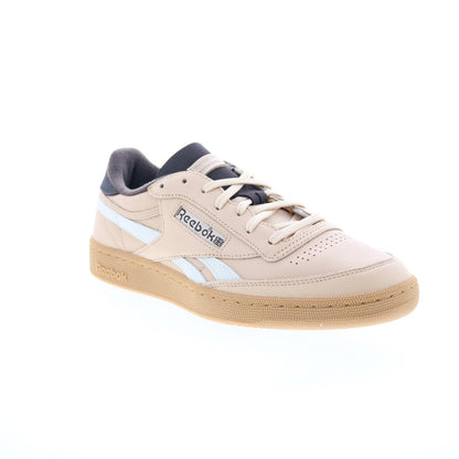 Reebok Club C Revenge Vintage Mens Beige Leather Lifestyle Sneakers Shoes