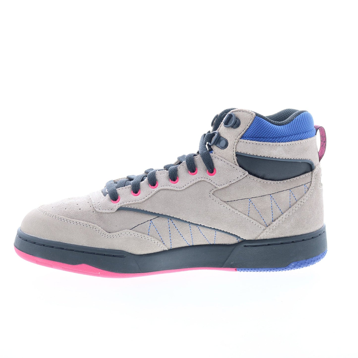Reebok BB 4000 II Mid Mens Gray Suede Lace Up Lifestyle Sneakers Shoes