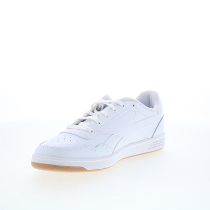 Reebok Court Advance Womens White Leather Lace Up Lifestyle Sneakers Shoes
