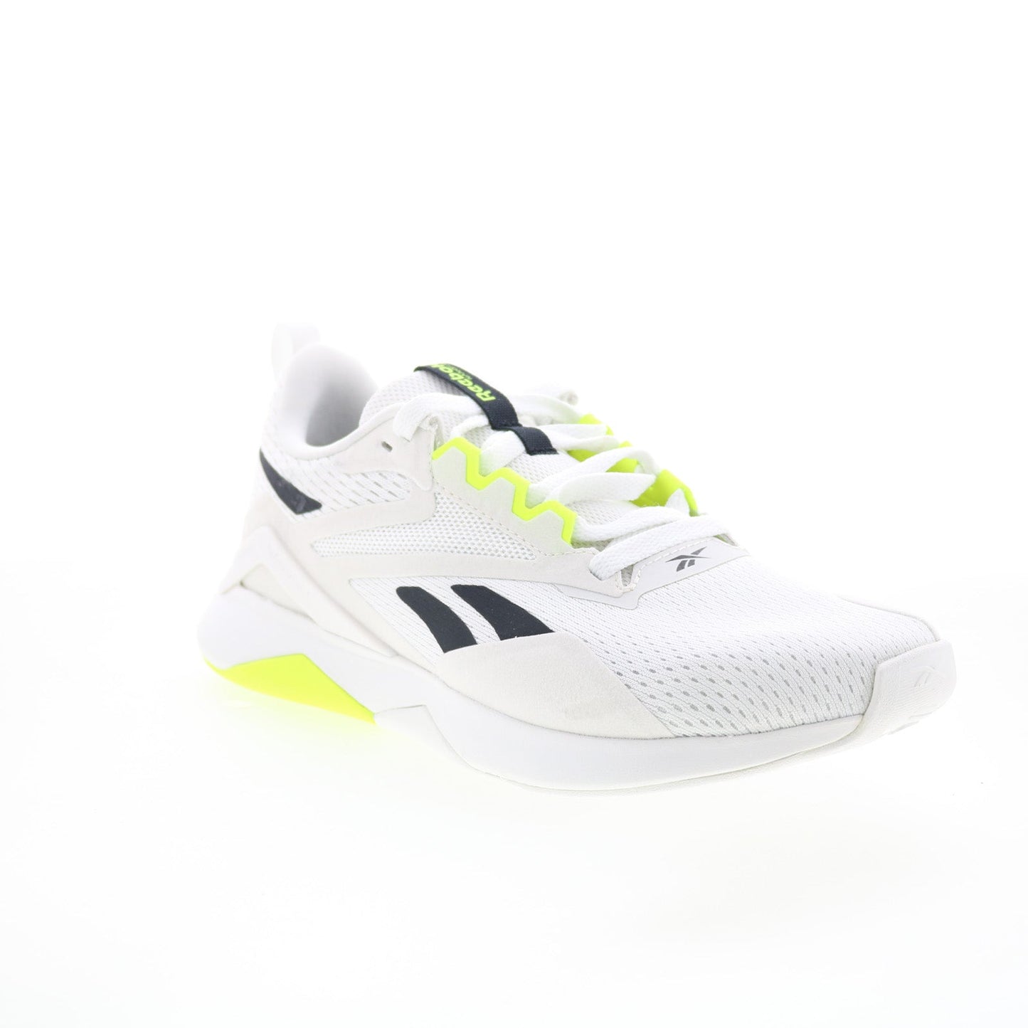 Reebok Nanoflex TR 2 Mens White Mesh Lace Up Athletic Cross Training Shoes