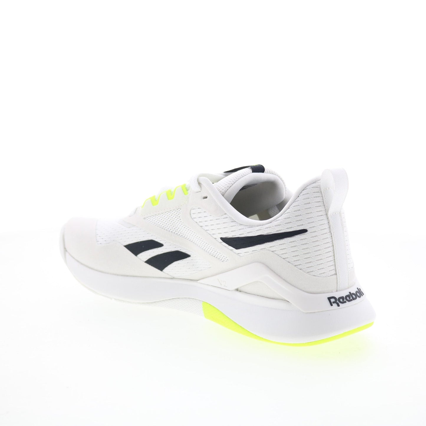 Reebok Nanoflex TR 2 Mens White Mesh Lace Up Athletic Cross Training Shoes