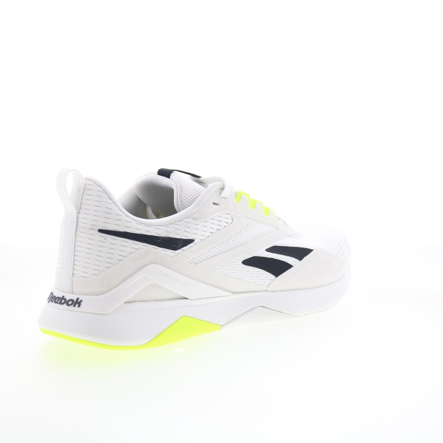 Reebok Nanoflex TR 2 Mens White Mesh Lace Up Athletic Cross Training Shoes