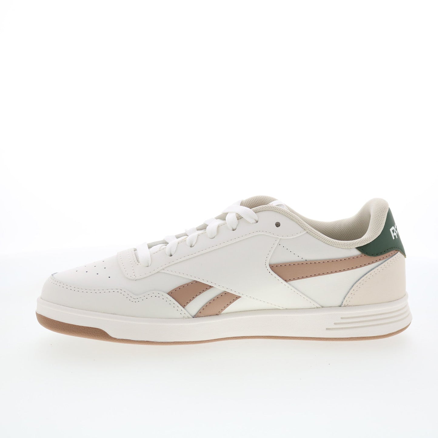 Reebok Court Advance Womens Beige Leather Lace Up Lifestyle Sneakers Shoes