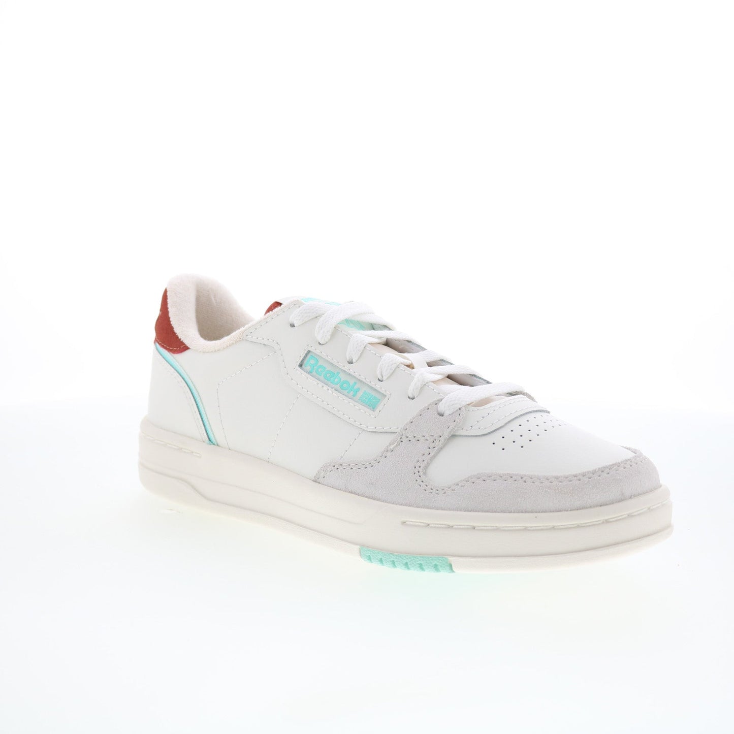 Reebok Phase Court Mens White Leather Lace Up Lifestyle Sneakers Shoes