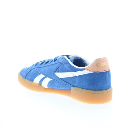 Reebok Club C Grounds UK Mens Blue Suede Lace Up Lifestyle Sneakers Shoes