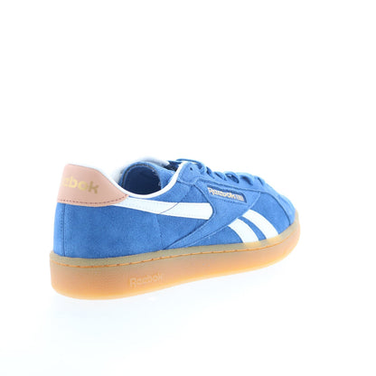 Reebok Club C Grounds UK Mens Blue Suede Lace Up Lifestyle Sneakers Shoes