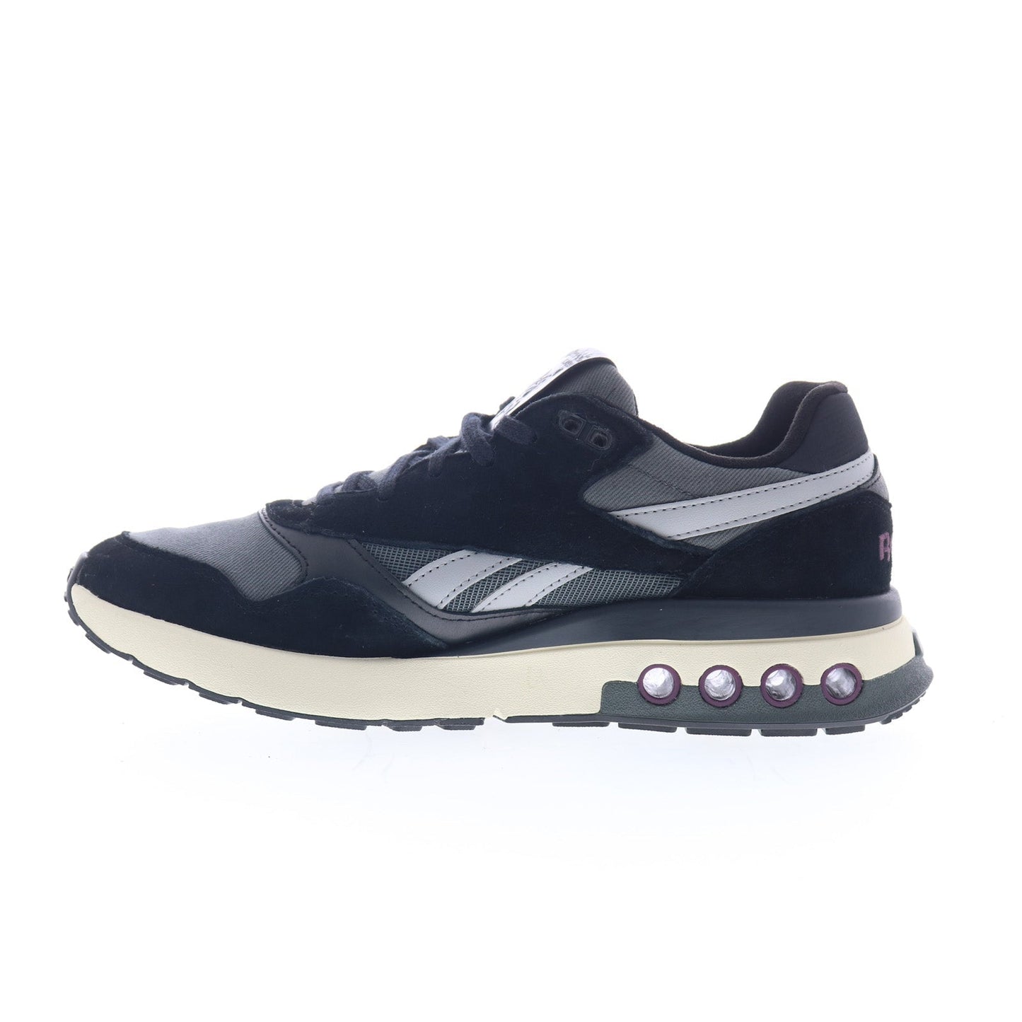 Reebok ERS World Mens Black Suede Lace Up Lifestyle Sneakers Shoes