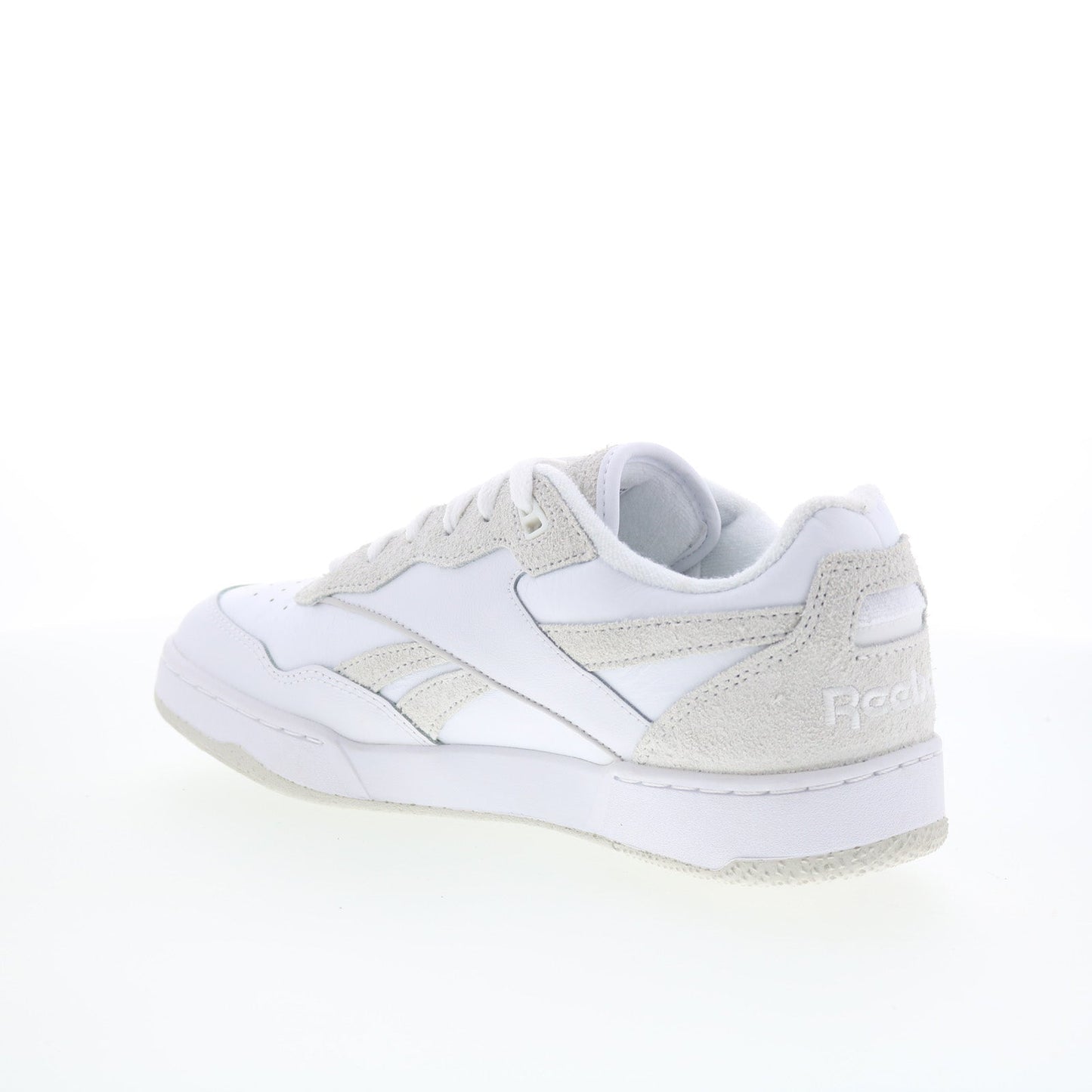 Reebok BB 4000 II Mens White Leather Lace Up Lifestyle Sneakers Shoes