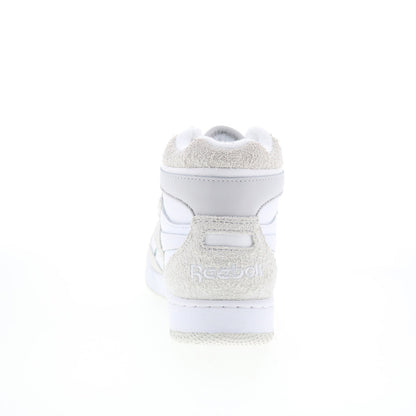 Reebok BB 4000 II Mid Mens White Suede Lace Up Lifestyle Sneakers Shoes