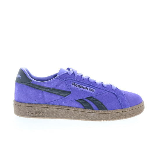 Reebok Club C Grounds UK Mens Purple Suede Lace Up Lifestyle Sneakers Shoes