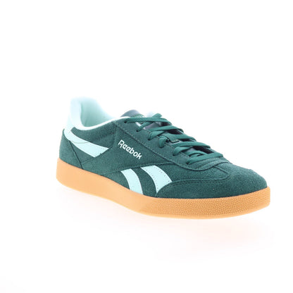 Reebok Smash Edge Mens Green Suede Lace Up Lifestyle Sneakers Shoes
