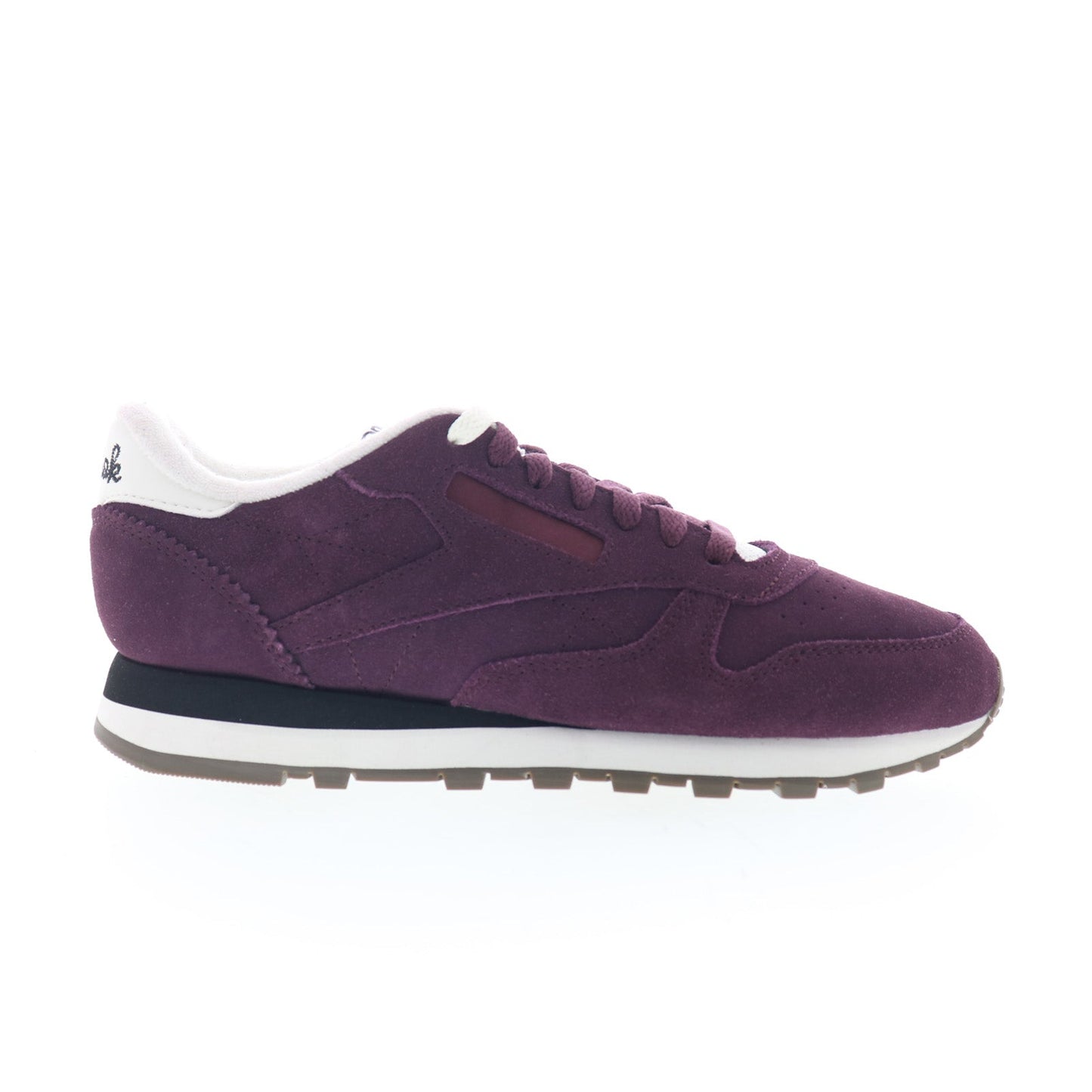 Reebok Classic Leather Mens Purple Suede Lace Up Lifestyle Sneakers Shoes