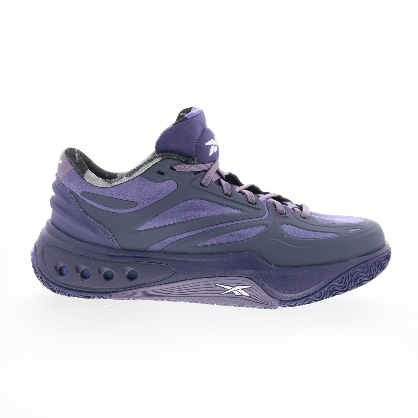 Reebok Engine A Mens Purple Synthetic Lace Up Athletic Basketball Shoes
