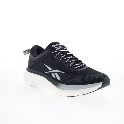 Reebok Road Strider Mens Black Canvas Lace Up Athletic Running Shoes