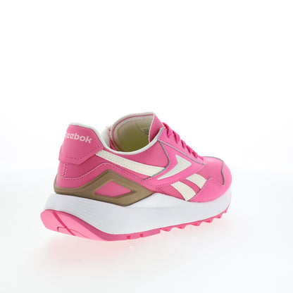 Reebok International Womens Pink Canvas Lace Up Lifestyle Sneakers Shoes
