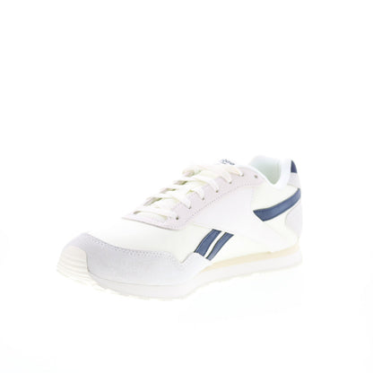 Reebok Glide Low Mens White Suede Lace Up Lifestyle Sneakers Shoes