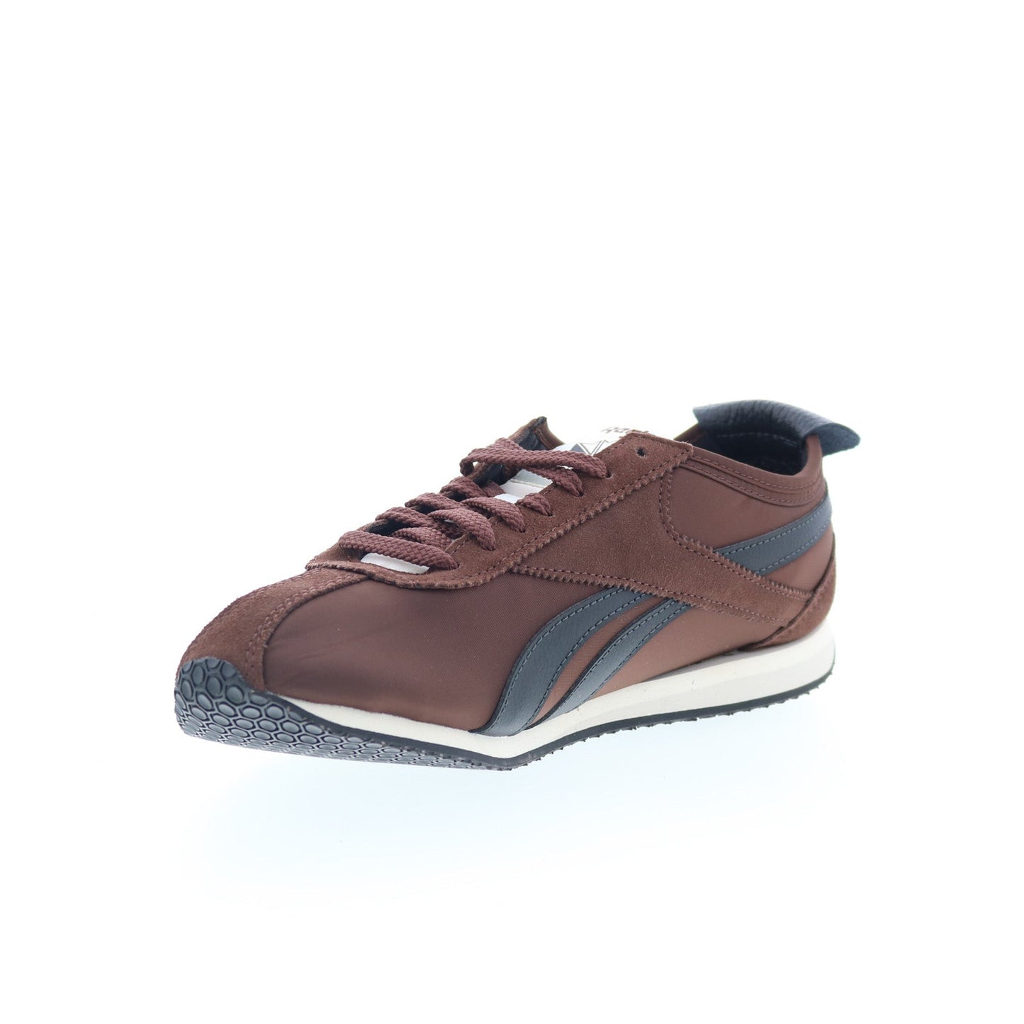 Reebok R400 Mens Brown Leather Lace Up Lifestyle Sneakers Shoes