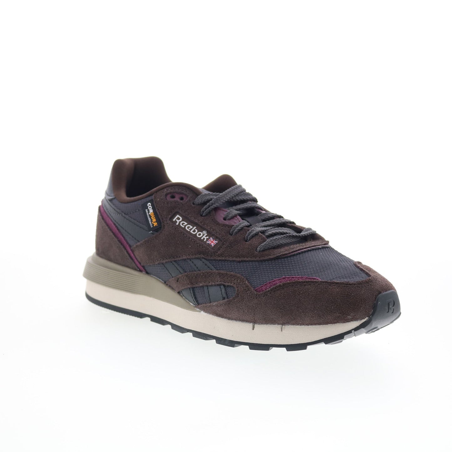 Reebok Classic Nylon 89 Mens Black Suede Lace Up Lifestyle Sneakers Shoes