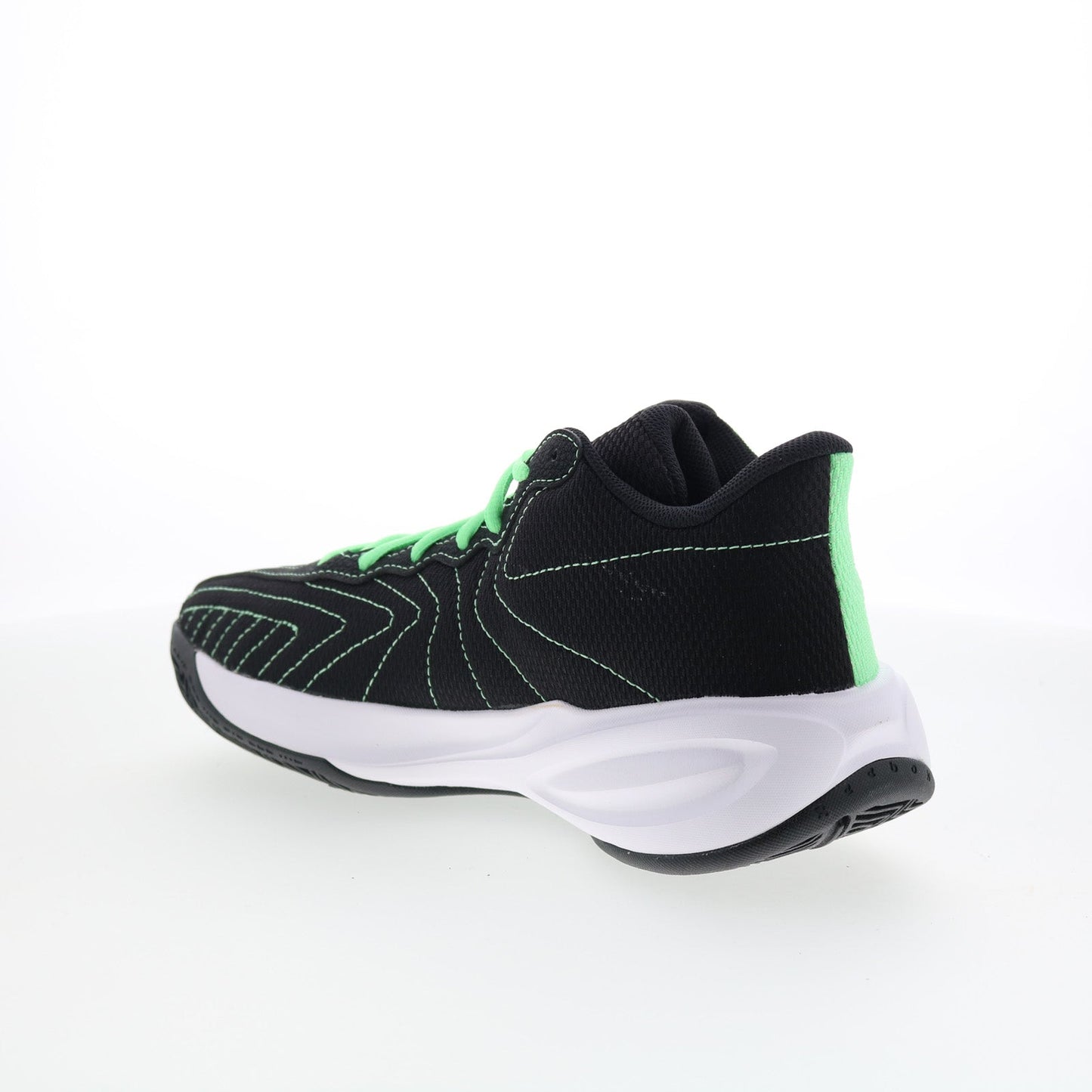 Reebok Press Mens Green Mesh Lace Up Athletic Basketball Shoes
