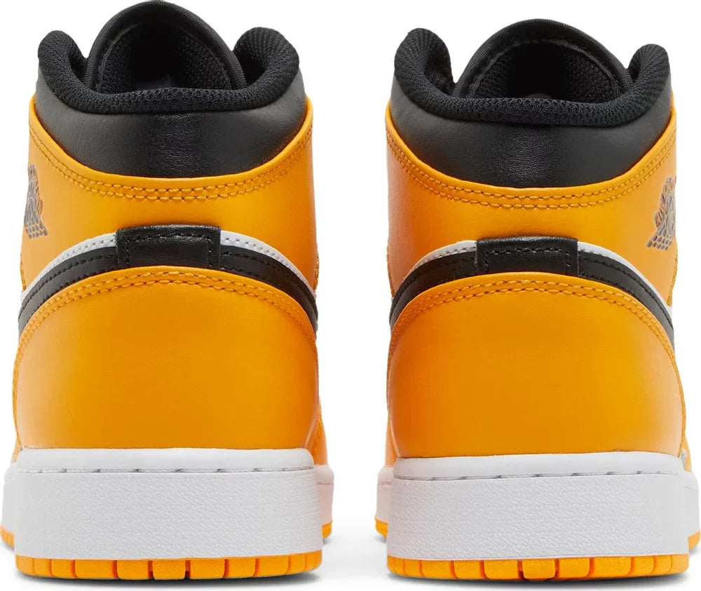 Nike Grade School Womens Air Jordan 1 Mid Sneakers - 'Reverse Yellow Toe'