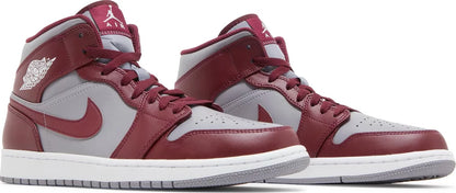 Nike Mens Air Jordan 1 Mid Sneakers - 'Cherrywood Red'