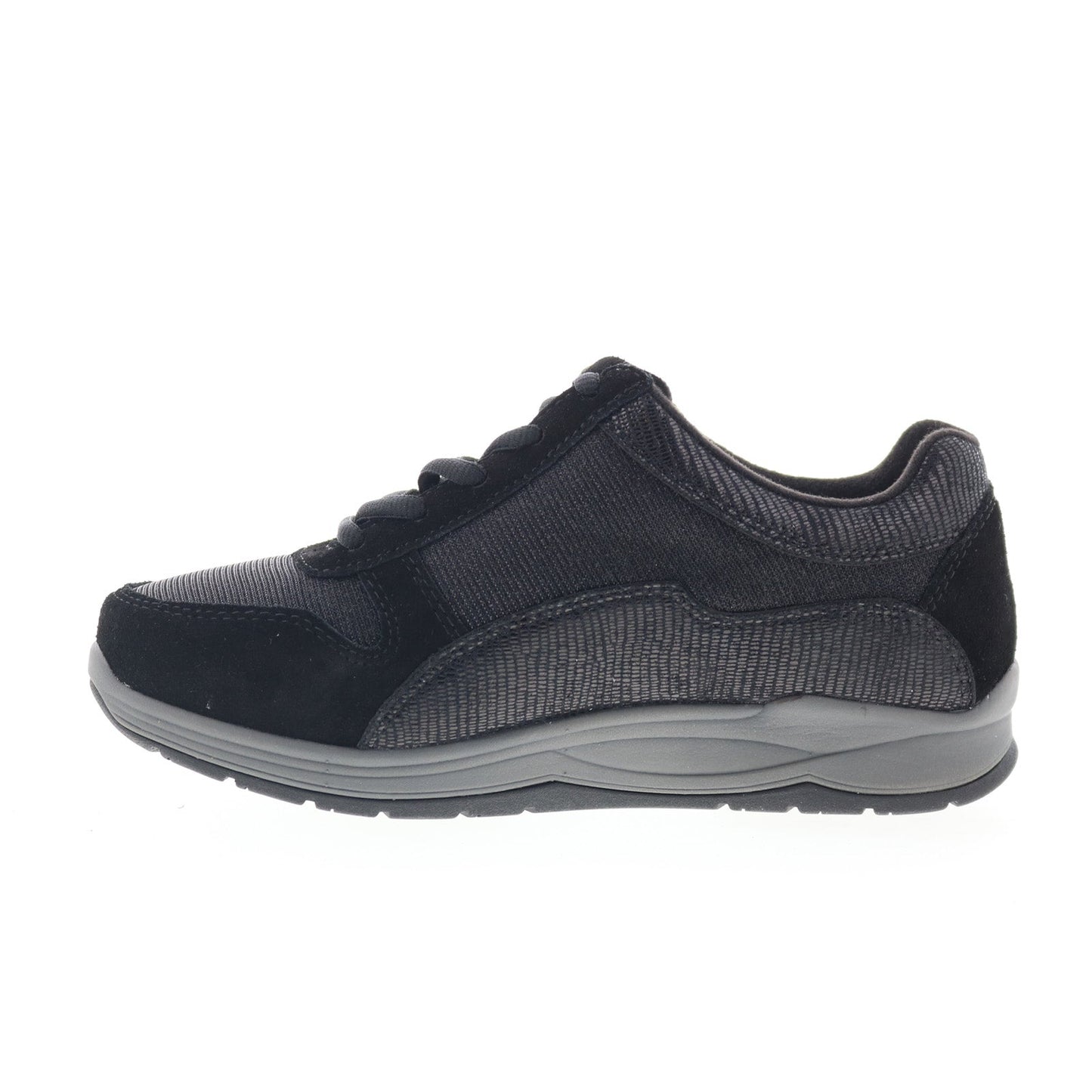 Drew Tuscany 10555-19 Mens Black Extra Wide Suede Lifestyle Sneakers Shoes