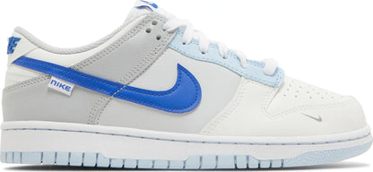 Nike Grade School Womens Dunk Low Sneakers - 'Just Stitch It - Hyper Royal'