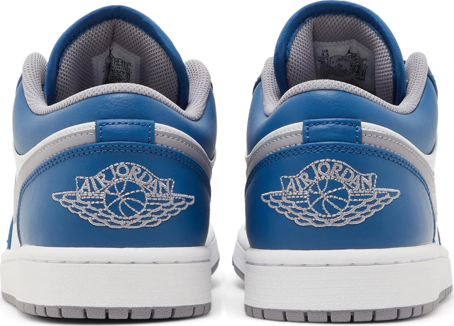 Nike Mens Air Jordan 1 Low Sneakers - 'True Blue Cement'