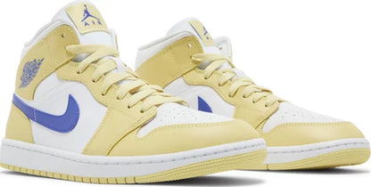 Nike Womens Air Jordan 1 Mid Sneakers - 'Lemon Wash'